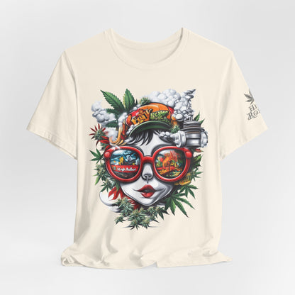 Vision Quest T-Shirt - Premium Airlume Cotton Cannabis Goddess Psychedelic Art Tee