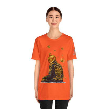 Pumpkin Head HIGH ROLLER Halloween T-Shirt - Premium Cannabis Culture Apparel