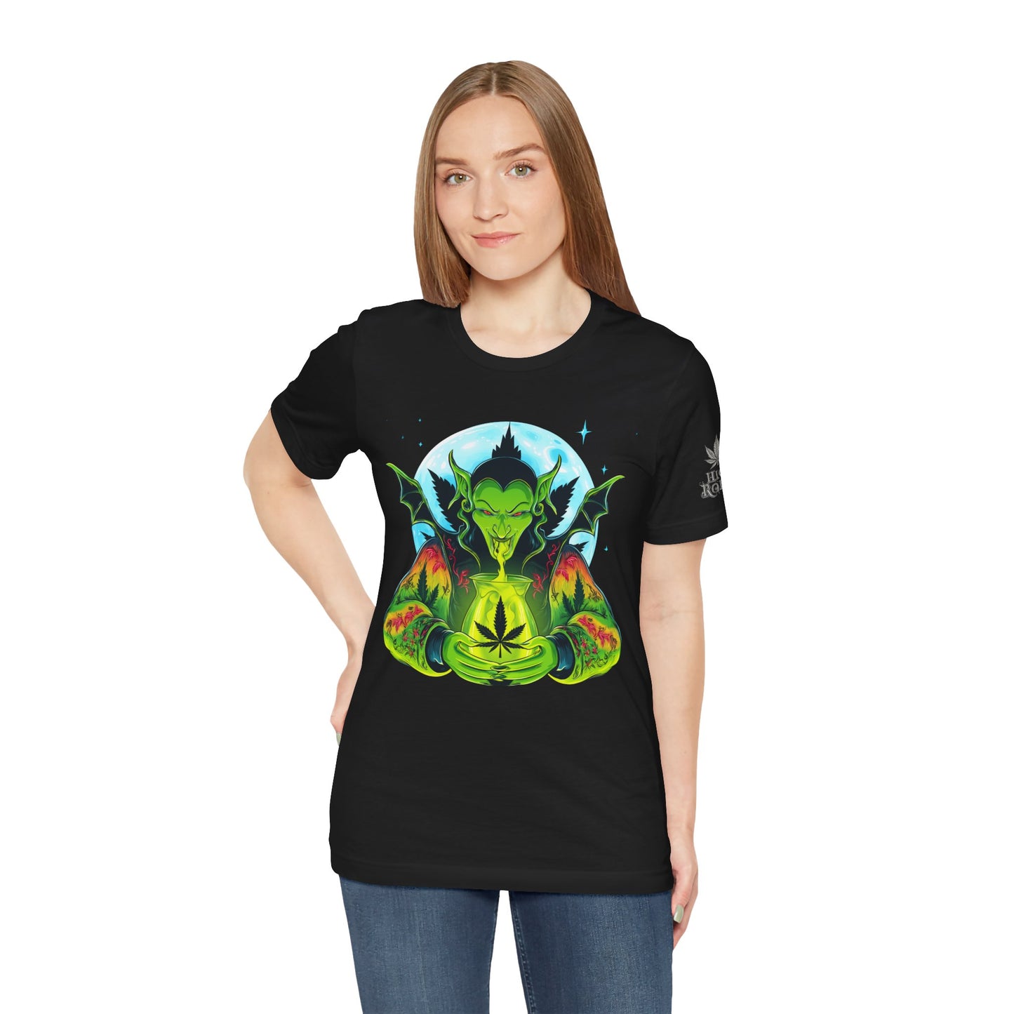 Mystic Dragon Guardian Cannabis Meditation T-Shirt - Premium Psychedelic 420 Apparel