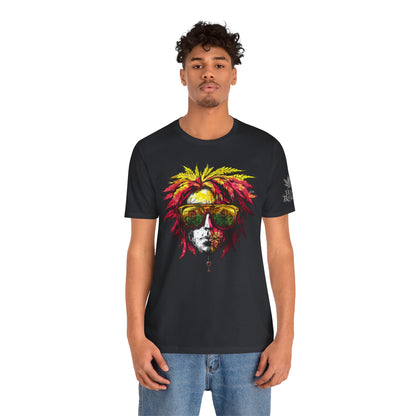 Rasta Cannabis Portrait Tee - Reggae Culture Art Design | High Roller