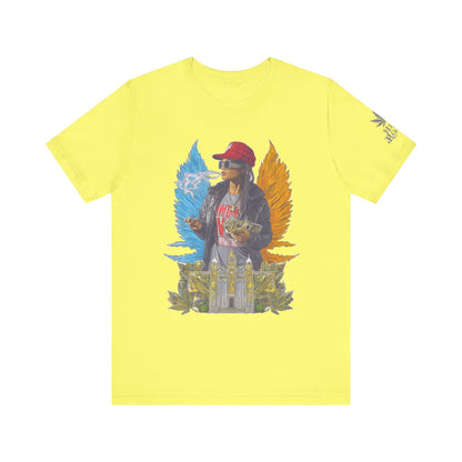 High Roller Golden Wings Money Cannabis T-Shirt - Premium 420 Hip-Hop Angel Street Culture Success Lifestyle Apparel