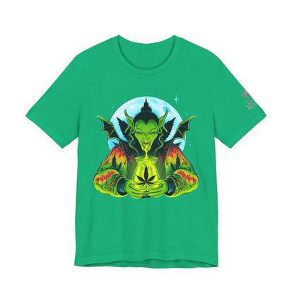 Mystic Dragon Guardian Cannabis Meditation T-Shirt - Premium Psychedelic 420 Apparel
