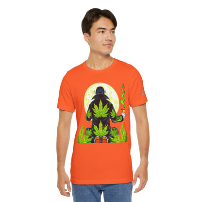 Luxury Gothic Cannabis Vampire T-Shirt - Premium Dark HIGH ROLLER Streetwear - Elevated Nocturnal 420 Fashion