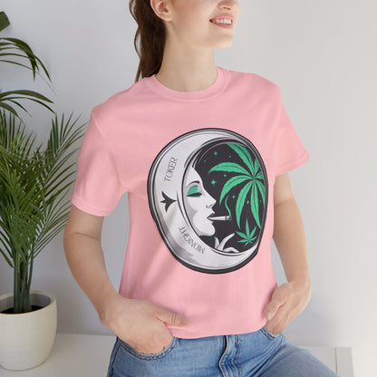 Toker Girl Coin Tee - Vintage Cannabis Portrait Art Design | High Roller