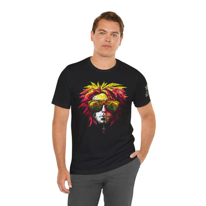 Rasta Cannabis Portrait Tee - Reggae Culture Art Design | High Roller