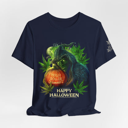 Cannabis Witch's Brew Halloween T-Shirt - Premium Spooky 420 Black Edition Apparel"