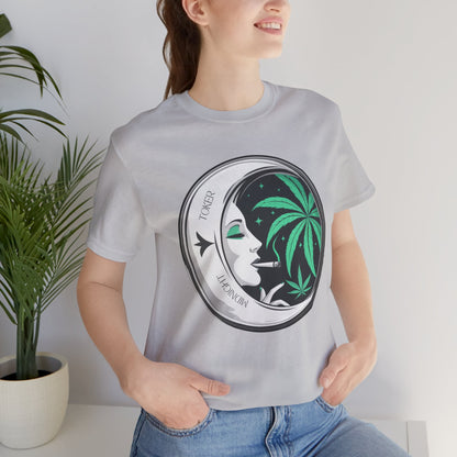 Toker Girl Coin Tee - Vintage Cannabis Portrait Art Design | High Roller