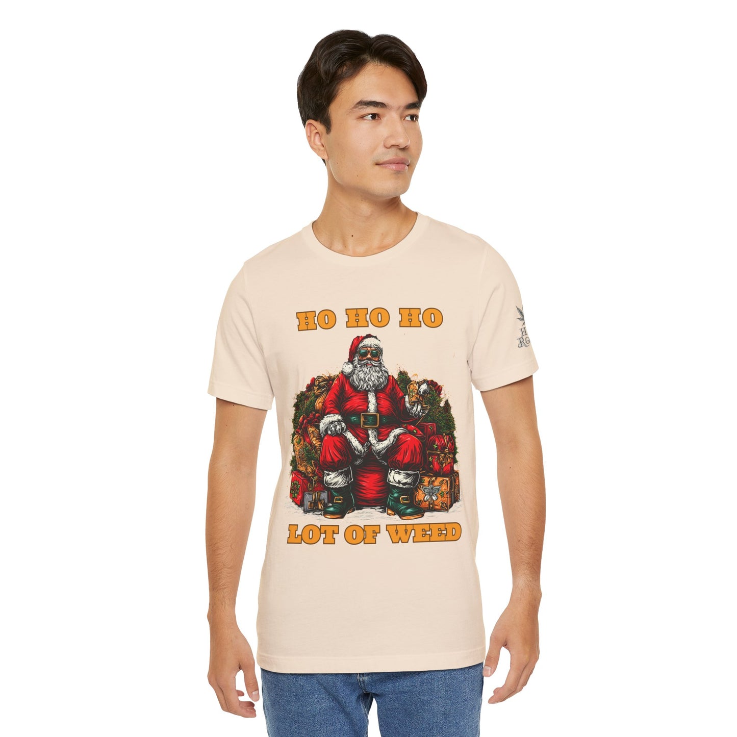 Ho Ho Ho Lot Of Weed Premium Cannabis Christmas T-Shirt