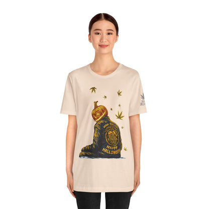 Pumpkin Head HIGH ROLLER Halloween T-Shirt - Premium Cannabis Culture Apparel