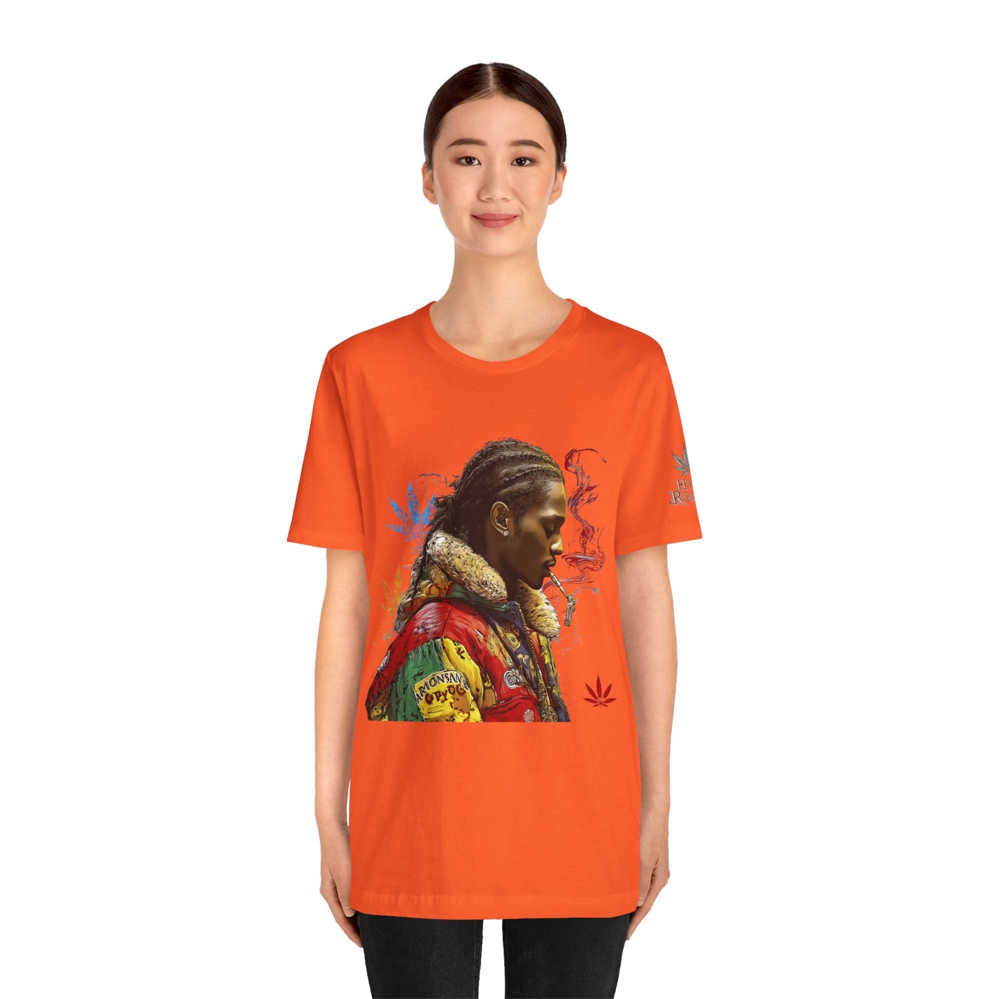 High Roller Profile Smoke Art Cannabis T-Shirt - Premium 420 Hip-Hop Portrait Street Culture Elevated Lifestyle Apparel