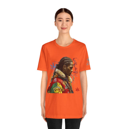 High Roller Profile Smoke Art Cannabis T-Shirt - Premium 420 Hip-Hop Portrait Street Culture Elevated Lifestyle Apparel