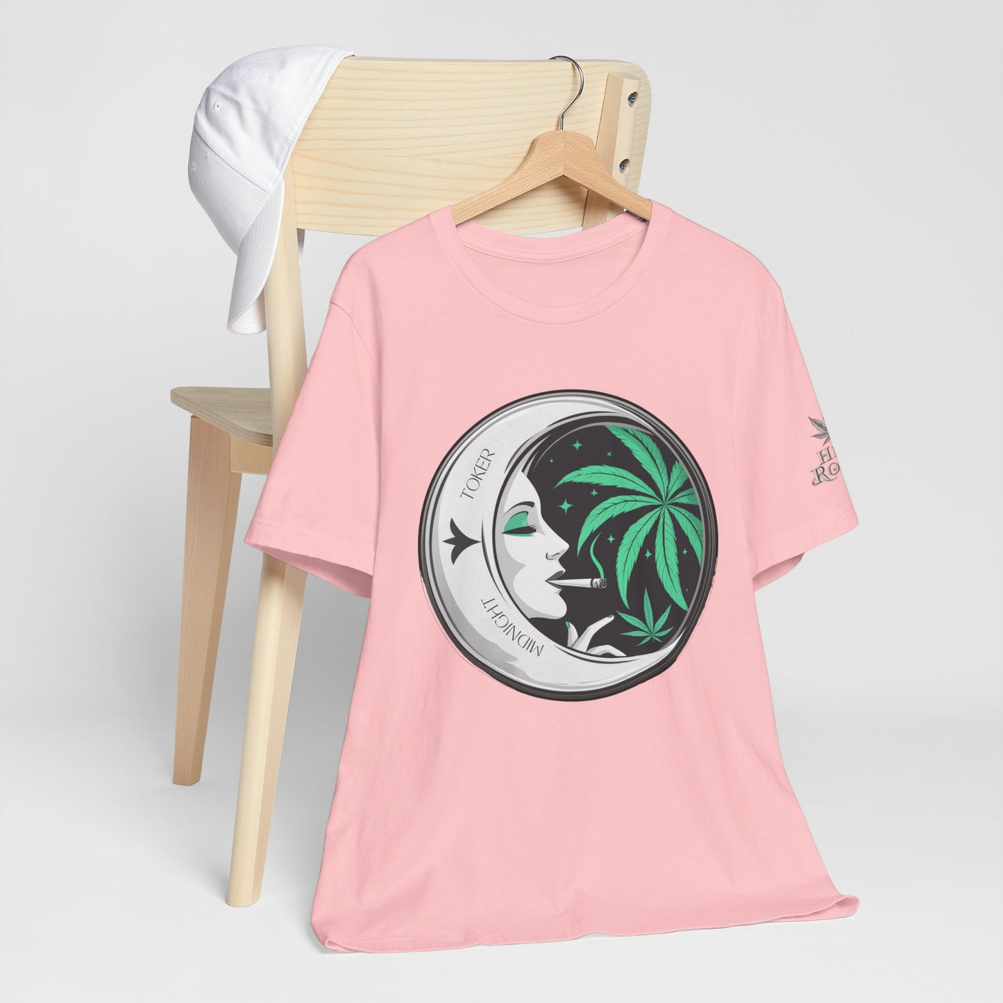 Toker Girl Coin Tee - Vintage Cannabis Portrait Art Design | High Roller