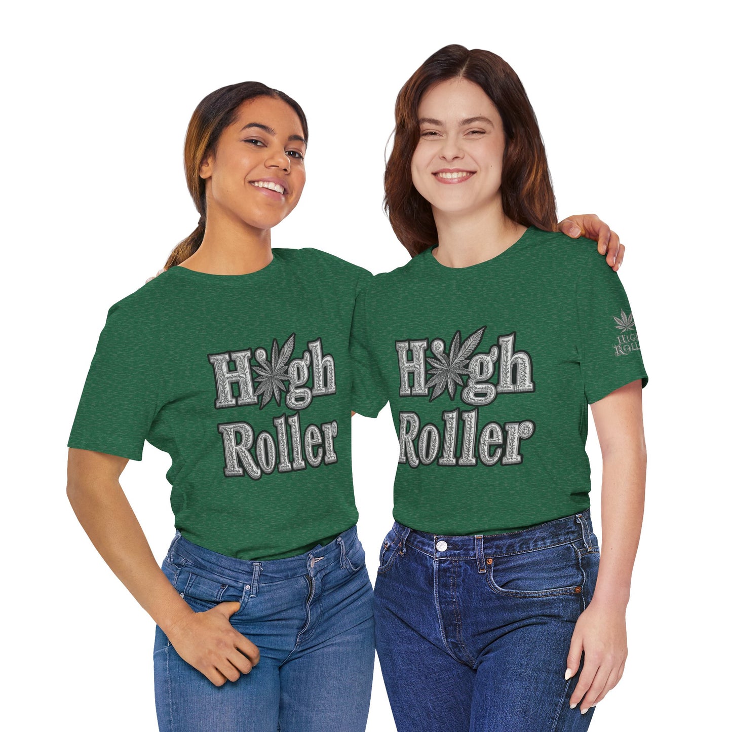 High Roller Classic Tee - Premium Airlume Cotton Cannabis Culture Ornate Typography Art