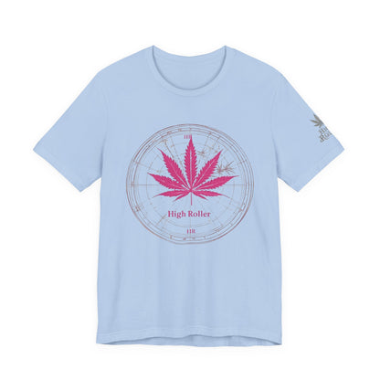 True North Tee - Premium Airlume Cotton Cannabis Culture Compass Navigation Art