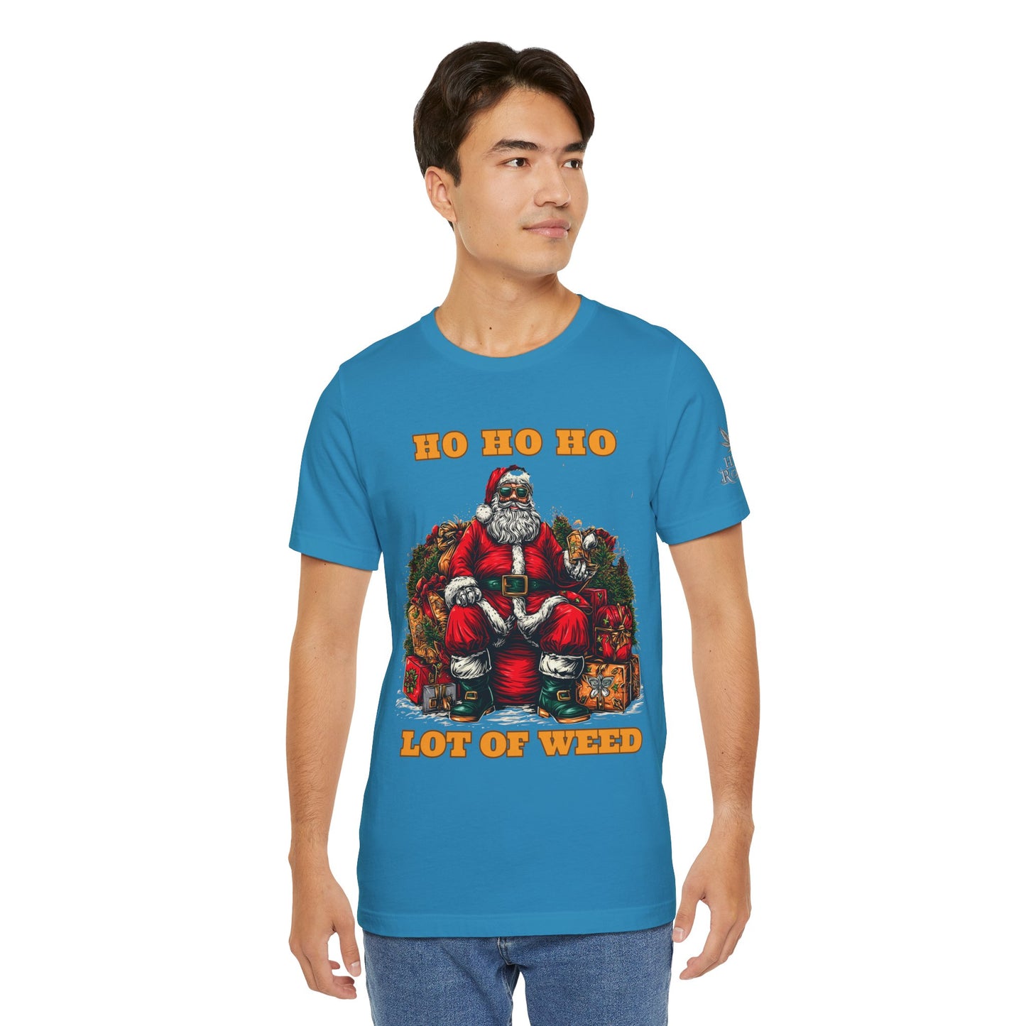 Ho Ho Ho Lot Of Weed Premium Cannabis Christmas T-Shirt