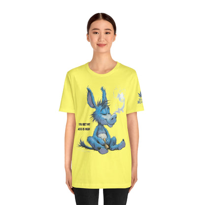 Blue Donkey Tee - Premium Airlume Cotton Cannabis Culture Humor Cartoon Art