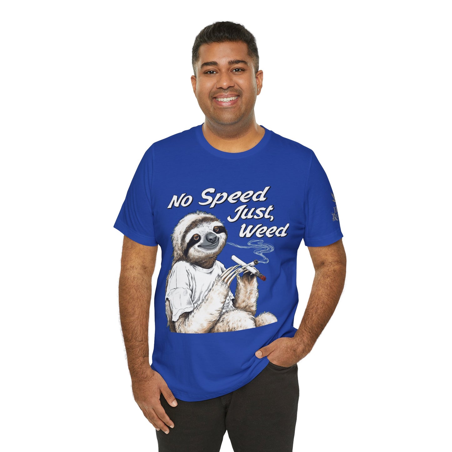 Slow Motion Tee - Premium Airlume Cotton Cannabis Culture Sloth Humor Art