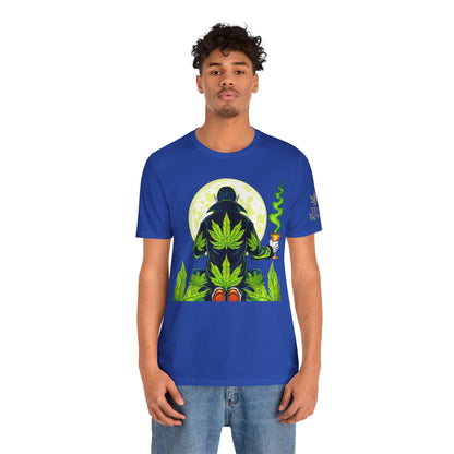 Luxury Gothic Cannabis Vampire T-Shirt - Premium Dark HIGH ROLLER Streetwear - Elevated Nocturnal 420 Fashion