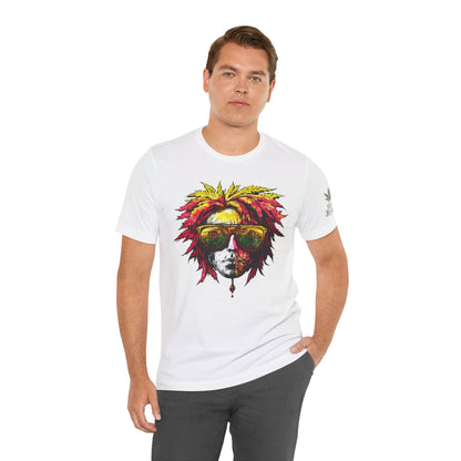 Rasta Cannabis Portrait Tee - Reggae Culture Art Design | High Roller