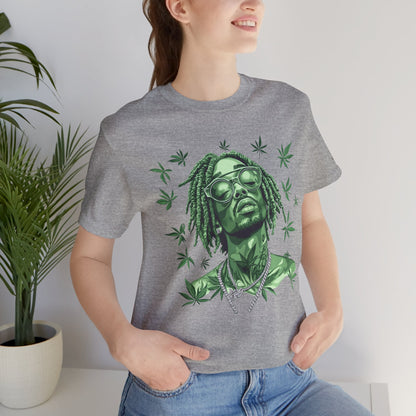Elevated Vision Green Dream Tee - Premium Airlume Cotton Cannabis Culture Art