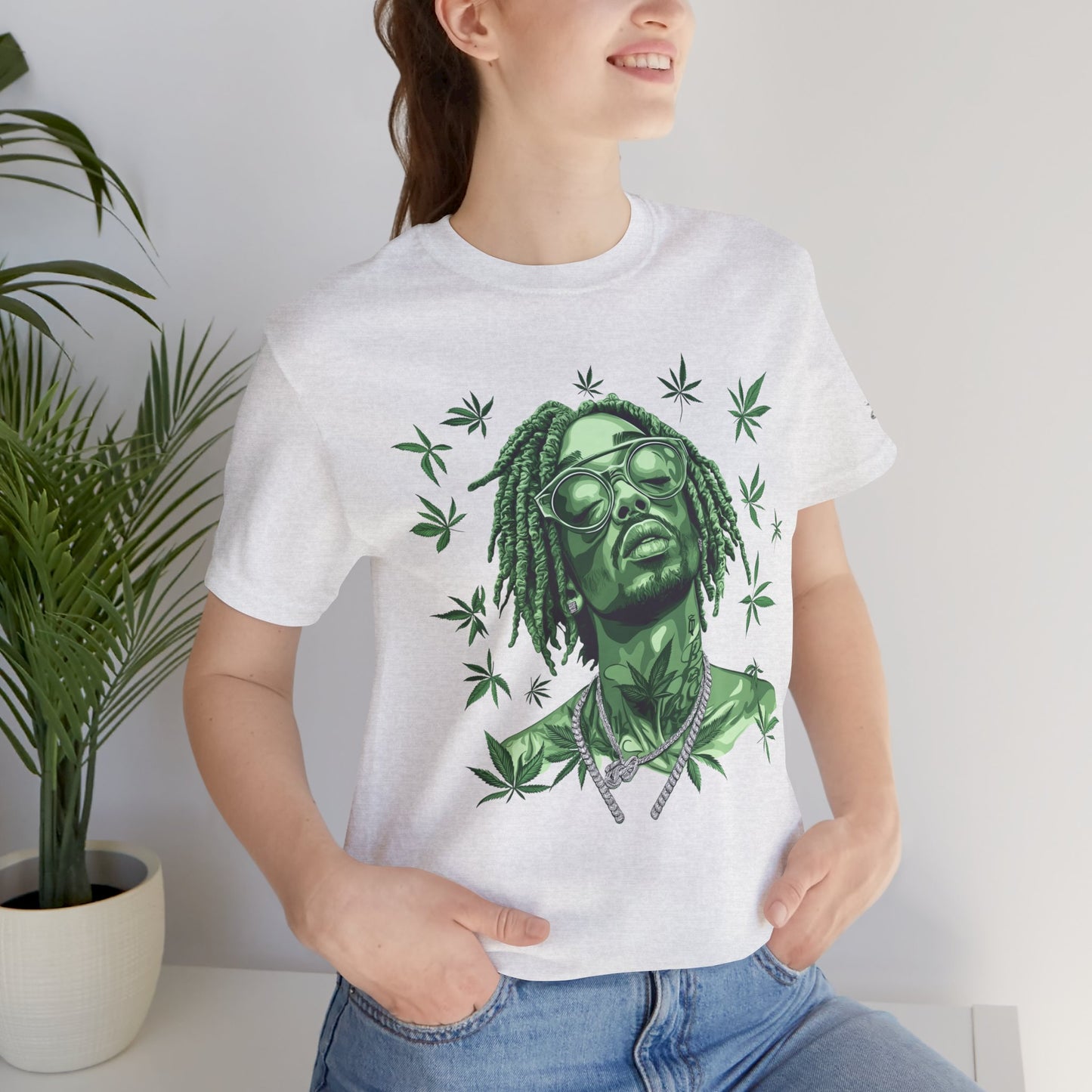 Elevated Vision Green Dream Tee - Premium Airlume Cotton Cannabis Culture Art