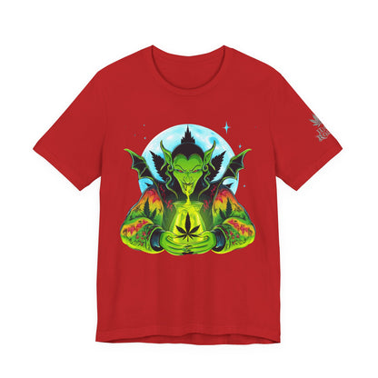 Mystic Dragon Guardian Cannabis Meditation T-Shirt - Premium Psychedelic 420 Apparel