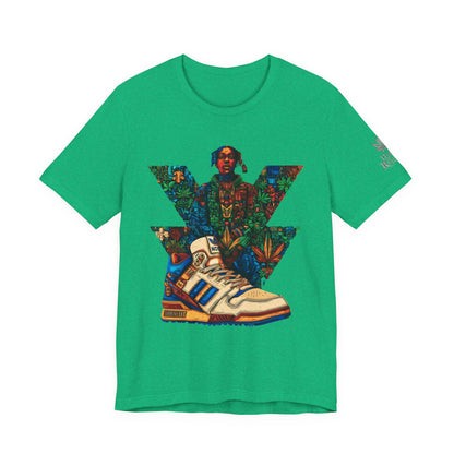 High Roller Trefoil Cannabis Sneaker T-Shirt - Premium 420 Hip-Hop Sneakerhead Street Culture Botanical Art Apparel