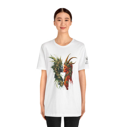Sacred Union T-Shirt - Premium Airlume Cotton Cannabis Spirits Fantasy Art Tee